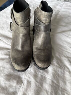Sorel Joan Of Arctic Wedge II Buckle Ankle Boots Quarry NL3360-052 Size 8
